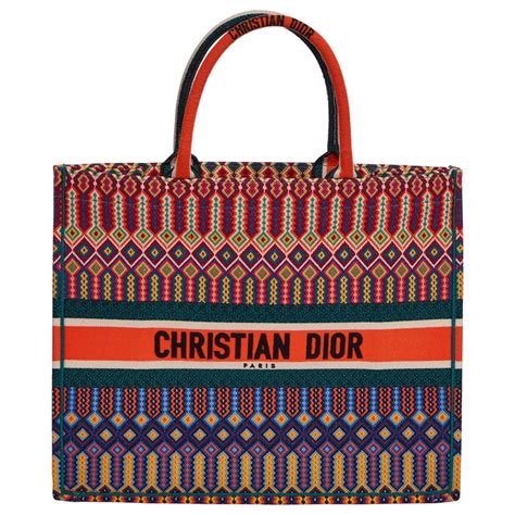 christan dior orange tote bag multicolor|christian dior tote bag sale.